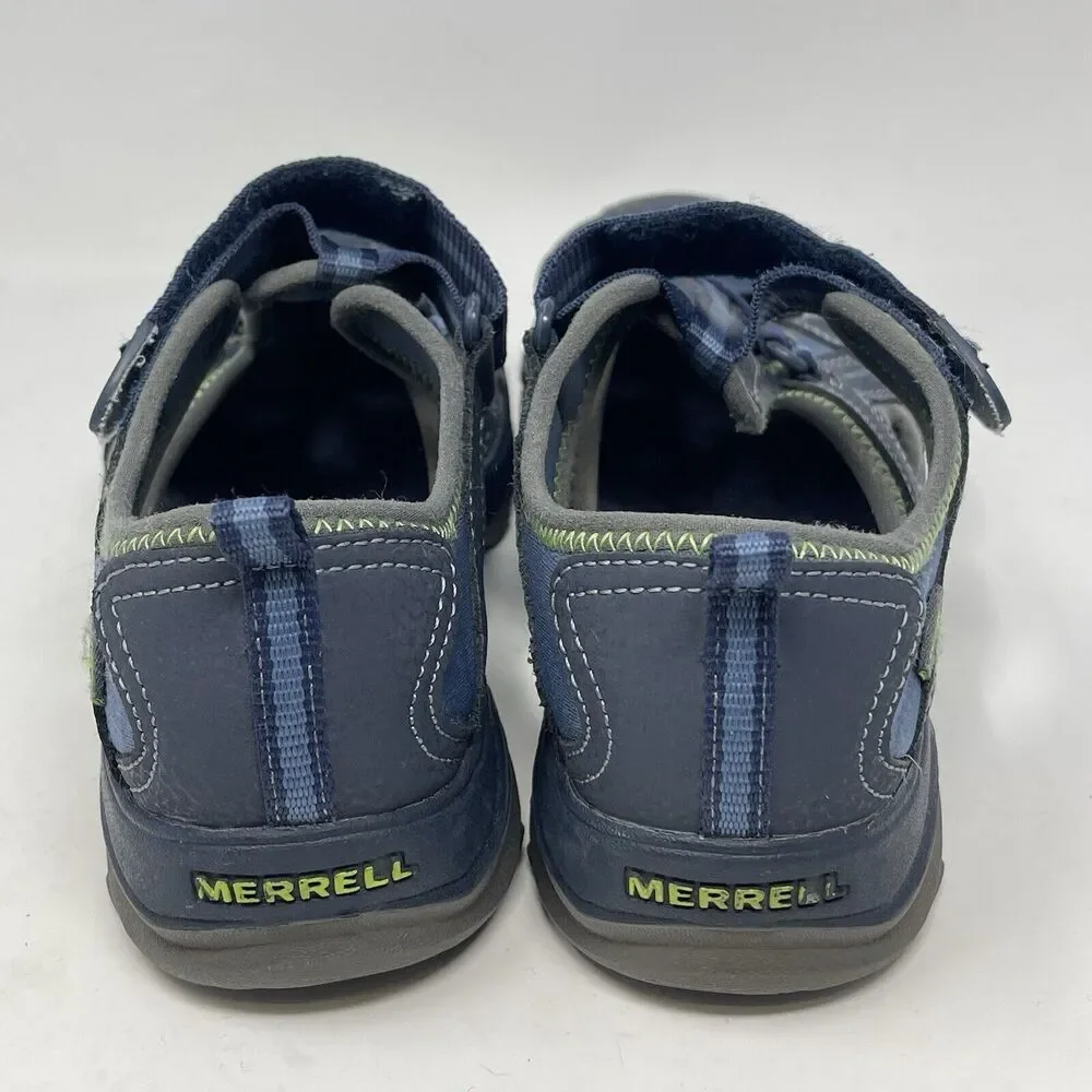 Merrell Hydro Hiker Sandals Youth Boys Size 4 Blue Green Water Shoes MY53375